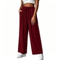 thumbnail image 6 of Women's Summer Loose Fit Casual Pants with Drawstring Waist and Pockets, 6 of 6