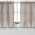 thumbnail image 2 of Renaissance Home Fashion Lillian Kitchen Curtains, Set of 2 with Macrame Band, 2 of 4