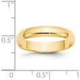 thumbnail image 3 of 14K Yellow Gold 14Ky 4mm Ltw Half Round Band Size 4 Made In United States hrl040-4, 3 of 5