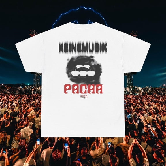 ZENUA Keinemusik X Pacha Blurry Cloud Cherry Tee 2025 Heavy Cotton T-Shirt For Music Lovers, Festival Merch Hot Trending Shirt/Sweatshirt