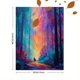 thumbnail image 3 of Qisvanset Autumn Moon Landscape Oil Painting 12x16 Inch Study Room Art, 3 of 8