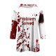 thumbnail image 5 of Camisa de manga larga con estampado de salpicaduras de sangre de Halloween para mujer, blusa informal con cuello redondo y gráfico para fiestas navideñas, 5 of 5