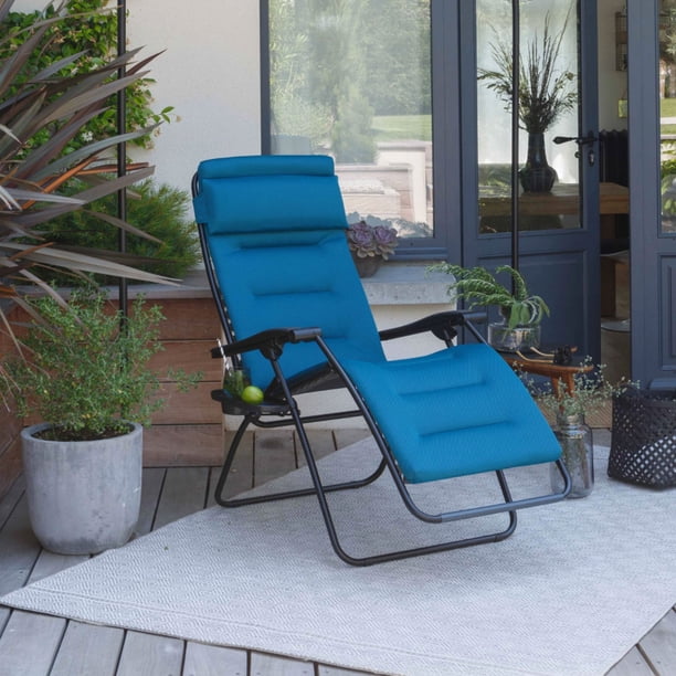 Lafuma Futura Air Comfort Folding Patio Lawn Recliner Chair, Coral