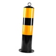 thumbnail image 3 of Bolardo de seguridad para aparcamiento, fijo, de acero al carbono, color negro y amarillo, con 50 cm de altura, para hoteles, aparcamientos y, 3 of 8