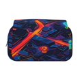 thumbnail image 2 of Goofa Neon City Map Pattern Double Layer Pen Pencil Case, Protective Large Capacity Storage Organizer Pen Pouch, Office College Supplies for Teens Adults, 2 of 7