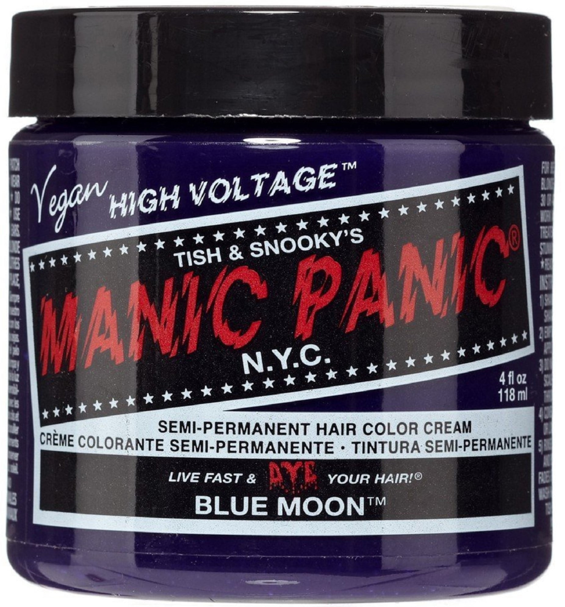Manic Panic Semi-Permanent Hair Color Cream, Blue Moon 4 oz 