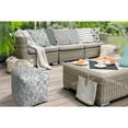 thumbnail image 5 of HomeRoots 17" Gray Polyester Cube Indoor Outdoor Pouf Ottoman, 5 of 6
