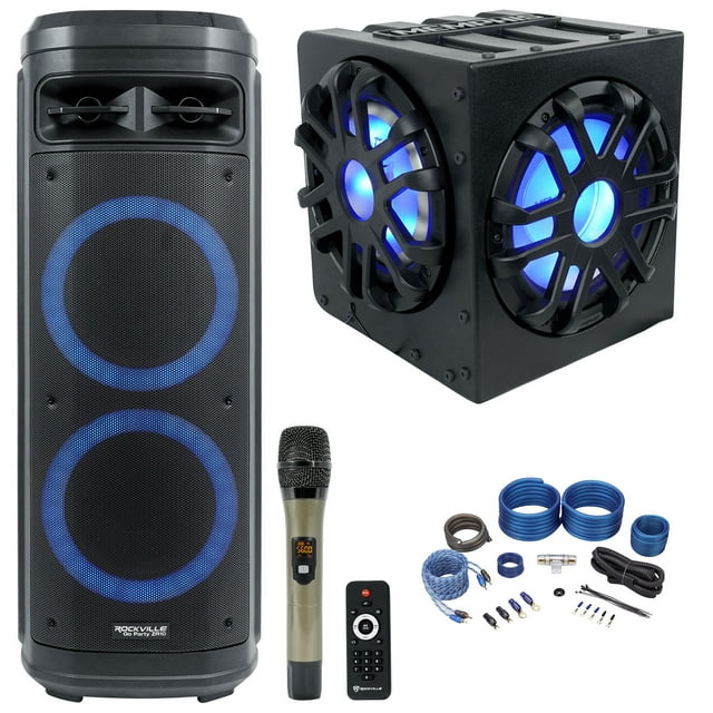 Memphis MME10TSP Marine 10" Powered Subwoofer+2) Passive Radiators