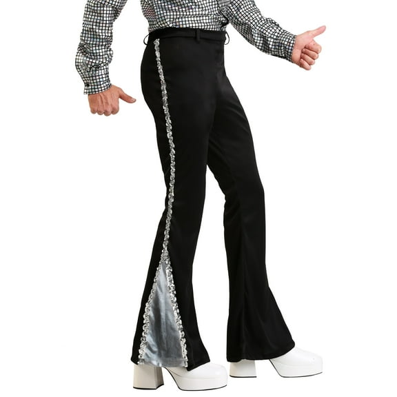 Mens Silver Sequin Disco Pants