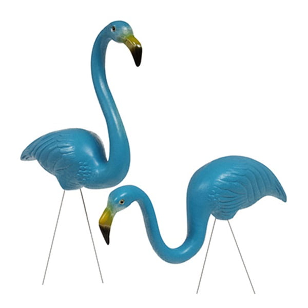 Union Products 62362 Lawn Ornaments, Caribbean Blue Flamingos, Plastic