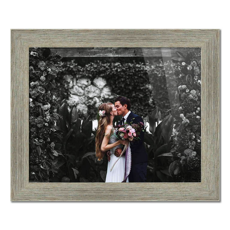 CustomPictureFrames 30x30 Stately White Wood Picture Frame - with Acrylic Front and Foam Board Backing