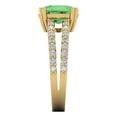 thumbnail image 3 of Solitaire with Accents Engagement Ring for Women - 3.48ct Simulated Green Diamond in 14K Yellow Gold Promise Ring, 3 of 6