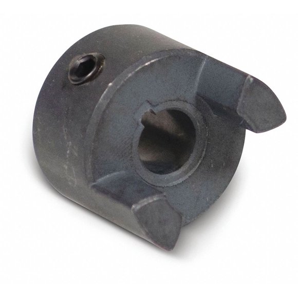 Lovejoy 41315 Size L050 Standard Jaw Coupling Hub, Sintered Iron, Metric, 12 mm Bore, 27.432 mm OD, 15.748 mm Length Through Bore, 5.65 Nm Max Nominal Torque, 4 mm x 1.8 mm Keyway