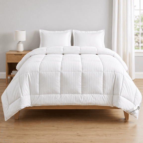 Continental Bedding “Affinity” All Season Down Alternative 100% Cotton Quilted Comforter Full Size Duvet Insert 76x86 Inch