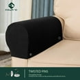 thumbnail image 3 of LNKOO Spandex Stretch Fabric Armrest Covers Anti-Slip Furniture Protector Armchair Slipcovers for Recliner Sofa Set of 2, 3 of 5