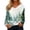 AQ17_Green, variant on Lumtrix Christmas Shirts for Women Funny Xmas Print Tee Faux Fur Trim V Neck Long Sleeve Fall Loose Fit Tunic Wine 3XL