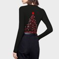 thumbnail image 6 of FDGIU 2025 Women's Funny Christmas Shirt - Long Sleeve Crew Neck Tunic Top, Cute Holiday Print for Party & Family Gathering, 6 of 6