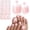 Light Pink Ombre, variant on Press Toenails For Women with Adhesive Tabs, 150 count White Tip Press Ons, Short Square Toenail Press , 15 Sizes Full Cover Nails