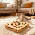 thumbnail image 7 of Cat Scratch Puzzle Enrichment Kit for Indoor Cats Interactive Nail File and Maze Toy Designed from Wood and TPR for Mental Stimulation, 7 of 7