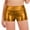 Khaki, variant on Metallic Booty Shorts for Women High Waisted Tight Shiny Hot Pants Rave Bottoms for Dance Party Festival