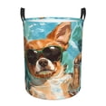 thumbnail image 6 of Lsque Funny Swimming Chihuahua pattern Laundry Hamper Basket, Tall Woven Rope Hamper Basket for Clothes, Lightweight Storage Basket, Collapsible Waterproof-Small, 6 of 8