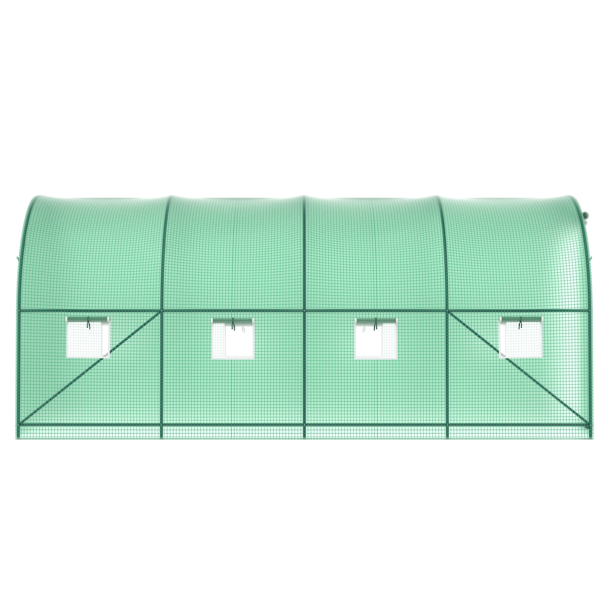 GOJOOASIS Outdoors Heavy Duty 15 x 7 x 7 FT Portable Greenhouse with 8 Ventilated Screen Windows & Rolling Zipper Door