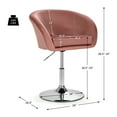 thumbnail image 2 of Gymax Bar Stool with Swivel, Pink, 2 of 10