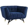 thumbnail image 2 of Modway Adept Performance Velvet Armchair in Midnight Blue, 2 of 5