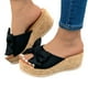 thumbnail image 3 of WILLBEST Sandalias Deportivas Sandalias De Plataforma Tacones De Cuña Moda Para Mujer Zapatillas Nuevas Use Una Plataforma Inferior Lazo, 3 of 7