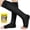 Black, variant on 20-30 mmHg Open Toe Zipper Compression Socks, Firm Graduated Knee High Support for Varicose Veins, Edema & Post-Surgery, 1 Pair