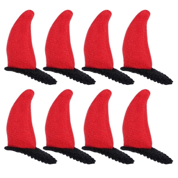 10pcs Halloween Red Devil Horns Hair Clips Barrettes Cosplay Hair Accessories