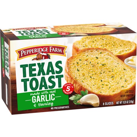 Pepperidge Farm Texas Toast Frozen Garlic Bread, 8 Slices, 11.25 oz. Box