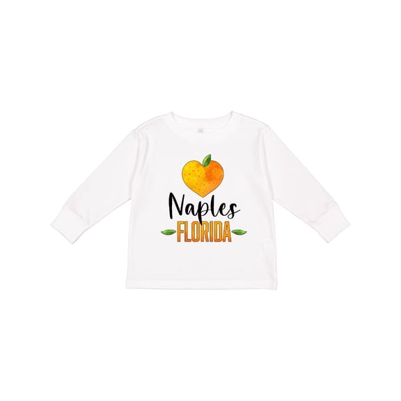 Inktastic Naples Florida Orange in Heart Boys or Girls Long Sleeve Toddler T-Shirt