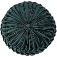 thumbnail image 1 of Granjero Gordo Cojines de terciopelo plisados redondos con forma de calabaza para sofá, cojín relleno para el suelo, para el hogar, sofá, silla, cama, decoración de coche (verde oscuro), 1 of 4
