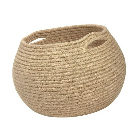 Decorative Jar Shaped Organizer Basket Natural Hemps Storage Container with Handle Home Management Tool