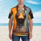 thumbnail image 2 of Fotbe Colorful Painted Duck Camisa Hawaiana para Hombre Unisex – Camisa Casual de Verano con Botones de Manga Corta de Algodón y Lino,Medium, 2 of 7