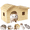 Small, variant on Guinea Pig Wood Hideout Hut with Window Small Animal Wooden House for Chinchilla Squirrel Hedgehog Rat Hamster Sugar Glider
