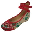 thumbnail image 2 of ZTTD Women Embroidered Shoes High To Help Increase Ankle Double Strap Canvas Shoes, 2 of 5