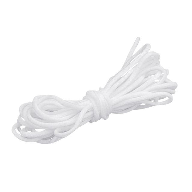 Becaristey 3mm White Elastic Band Cord Ear Hanging Sewing Crafts DIY Elastic Rope 10m-200m white 10m 1Set