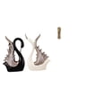 thumbnail image 1 of Elegante juego de figuras de reloj de cisne de cerámica para estantería y decoración de sala de estar, adorno de chimenea de aniversario, modelo, 1 of 8
