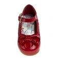 thumbnail image 4 of Mary Jane Dress Shoe Pumps for Girls, Low Heel Hook Loop Buckle, Red Patent (Size 10 Toddler), 4 of 7