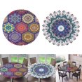 thumbnail image 1 of 2Pack Round Elastic Table Cover Table Cloth - Hace que refresque y se embellezca - Impermeable / a prueba de suciedad / antideslizante Yotijar Cubierta de mesa con bordes elásticos, 1 of 10