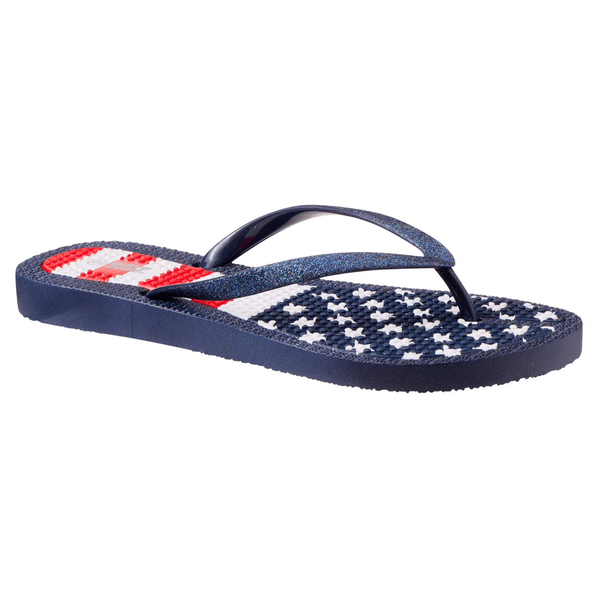 Wave Zone Women's Americana Glitter Flip Flop Sandal (Navy, 11M ...