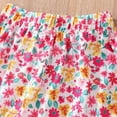 thumbnail image 5 of RYDCOT Two Piece Skirt Sets for Little Girls Clothes Summer Outfits Short Sleeve Tops Round Neck Tops Floral Ruffle Skirt Set for Girls 6-14 T Flash Deal White, 5 of 9