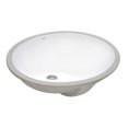 thumbnail image 1 of Ruvati 18 x 15 inch Undermount Bathroom Sink - White Oval Ceramic Bathroom Sinks with Overflow for Bathroom Vanity Sink, Porcelain Bathroom Basin - RVB0618, 1 of 4