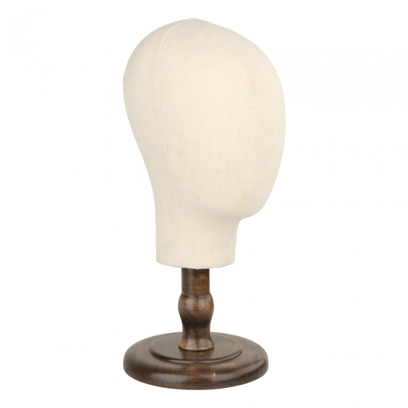 Hat Display Head Mannequin Head Display Hair Hats Hairpieces Female Accessory Model Easy Installation Stable Head Form Holder Head Stand dark brown base