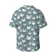 thumbnail image 5 of KLL Farm Birds Print Men's Shirt Short Sleeve Button Down Summer Cuba Beach Shirts- X-Large, 5 of 5