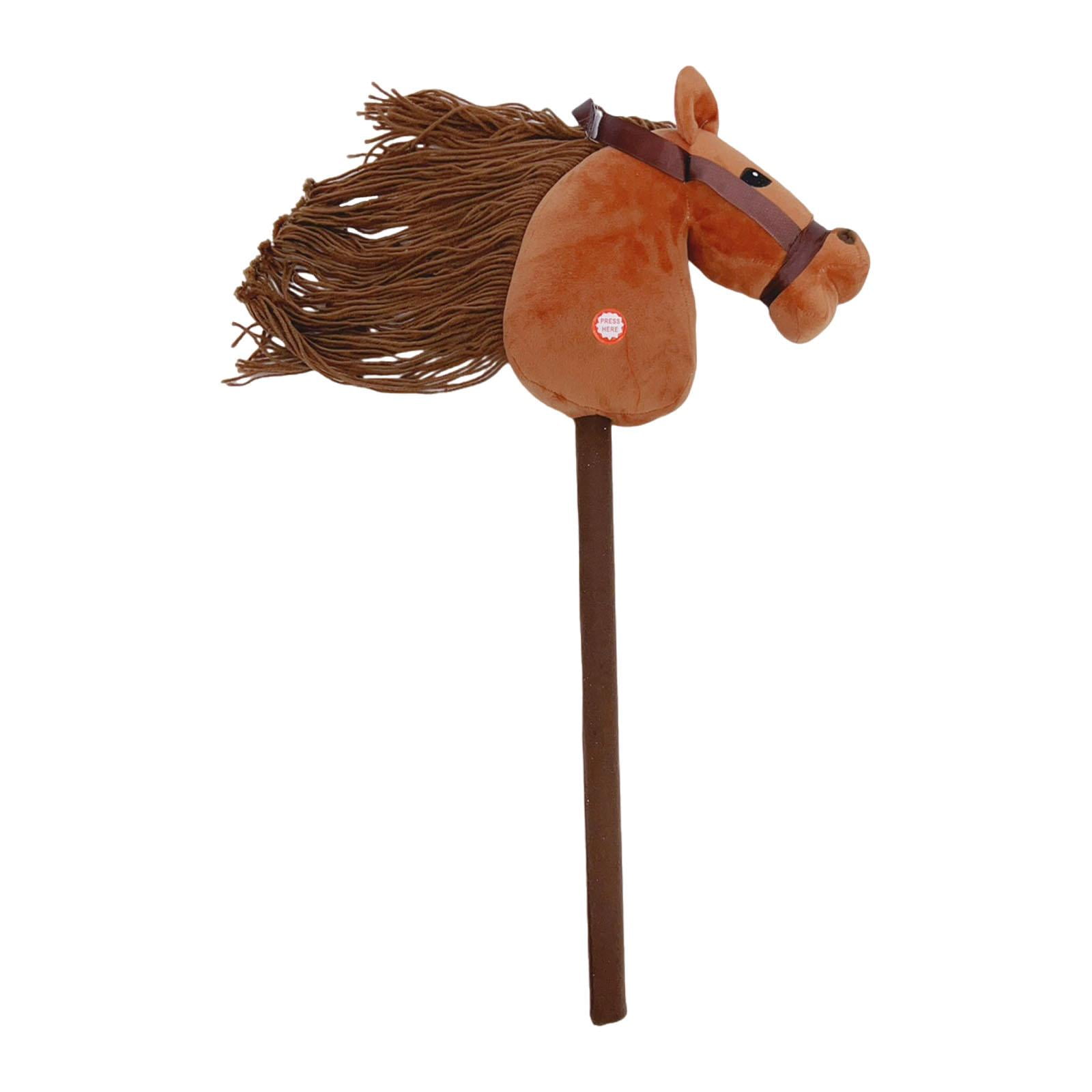 Bunblic Toys Stick Horse Animal Head Props Toy Horse on A Stick