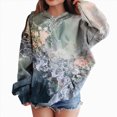 thumbnail image 2 of Staki Girl's Camo Hoodies Long Sleeve Oversized Sweatshirts Hoodie Pullovers Streetwear Trendy 2-12Y(Blue,7-8 Years), 2 of 7