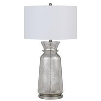 Cal Lighting 150W 3 Way Keswick Glass Table Lamp With Hardback Fabric Shade (Sold In Pairs)